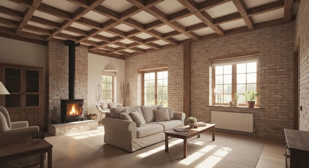 Cozy home interior highlighting Eco Bead's loose fill insulation for energy efficiency