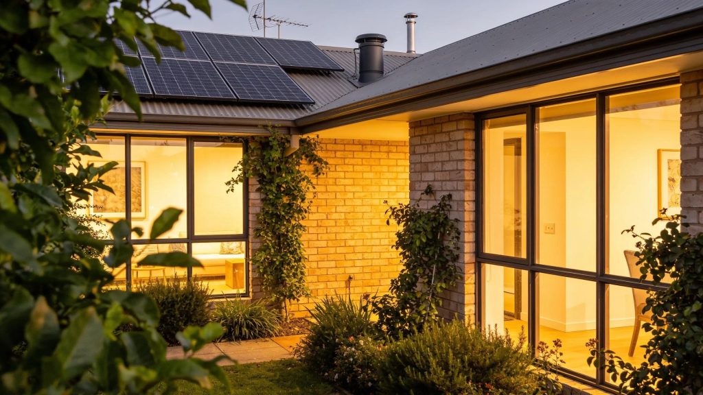 Modern double brick home in Perth showcasing energy-efficient design and greenery